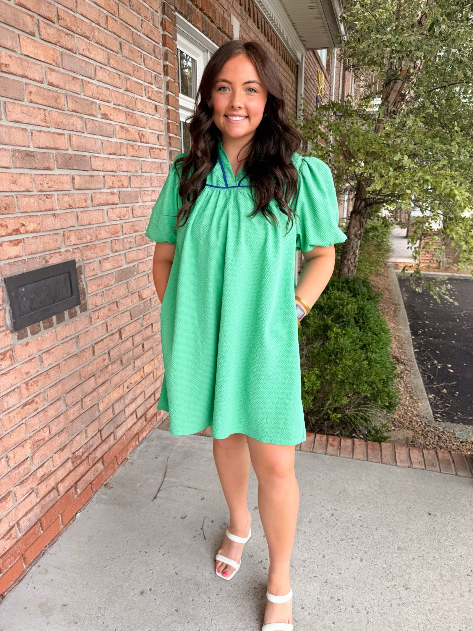 Emerald Picnic Dress-310 Dresses-Simply Stylish boutique-Simply Stylish Boutique | Women’s & Kid’s Fashion | Paducah, KY
