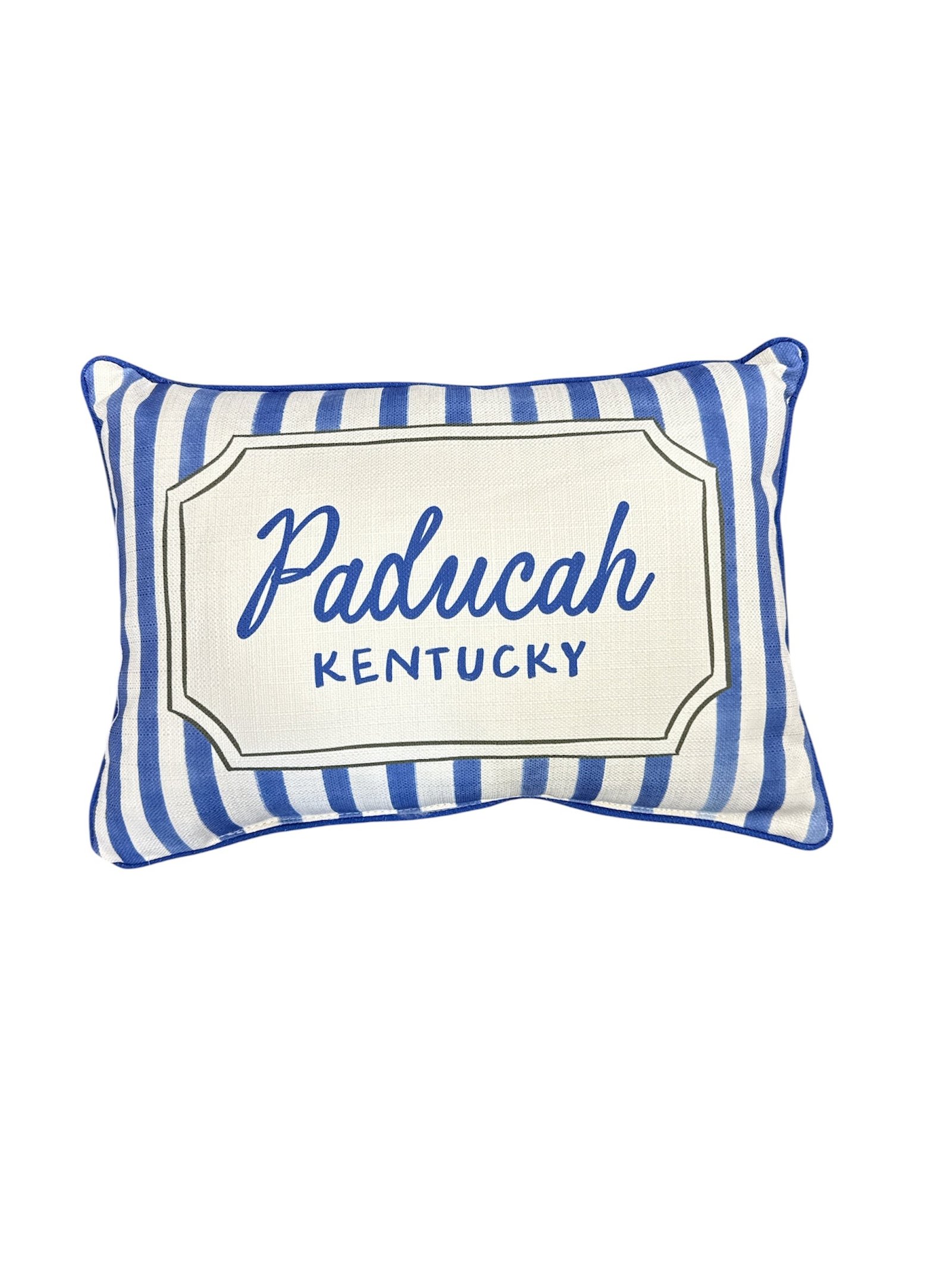 French Stripe Hometown Pillow-510 General Gifts-Simply Stylish Boutique-Simply Stylish Boutique | Women’s & Kid’s Fashion | Paducah, KY