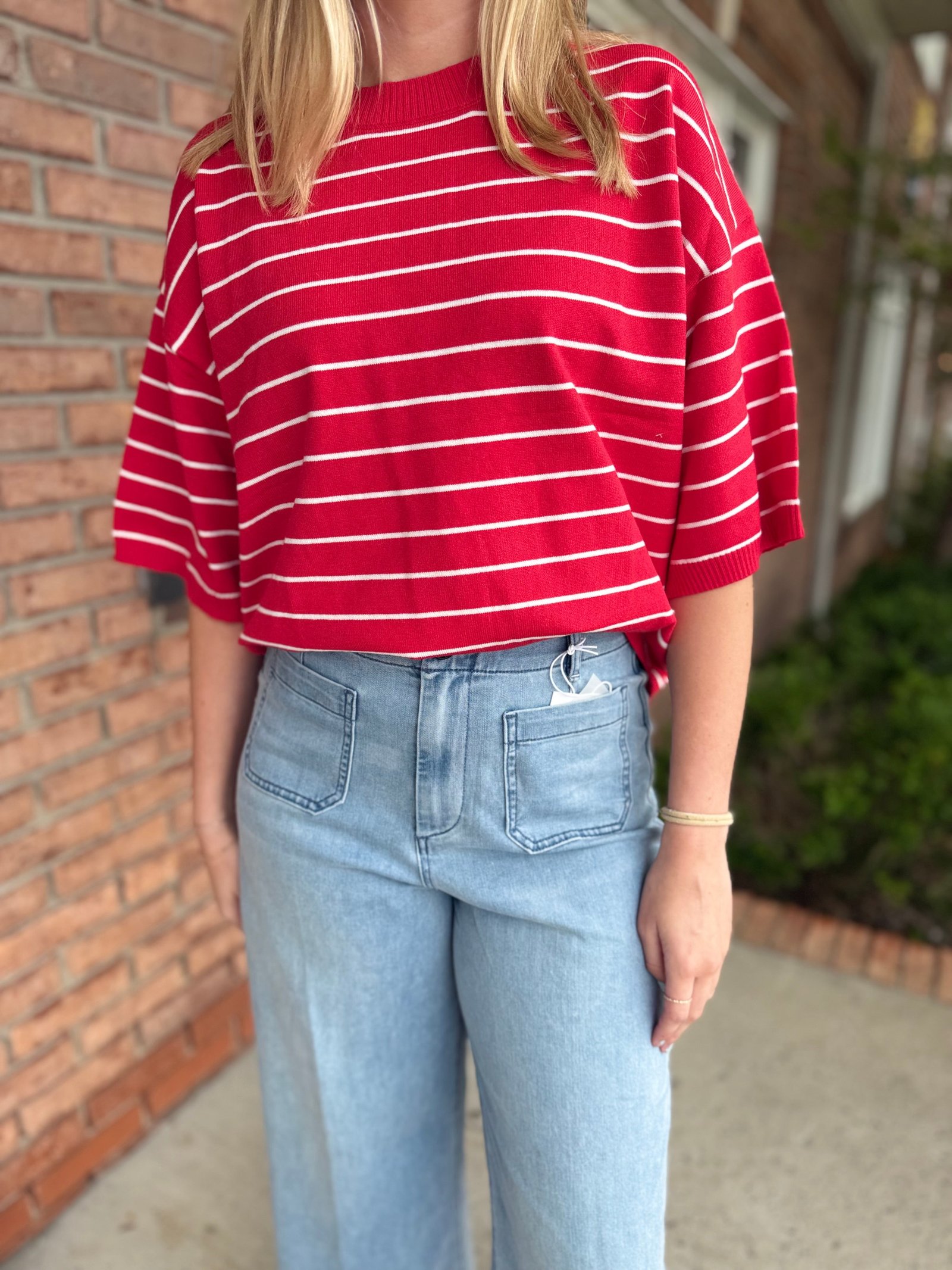 Easy Days Striped Top-120 Casual Tops & Tees-Simply Stylish boutique-Simply Stylish Boutique | Women’s & Kid’s Fashion | Paducah, KY