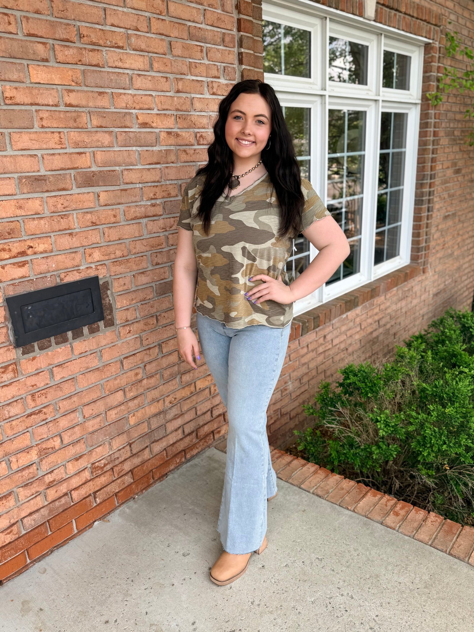 Vanya Tee - Camo-120 Casual Tops & Tees-Simply Stylish Boutique-Simply Stylish Boutique | Women’s & Kid’s Fashion | Paducah, KY