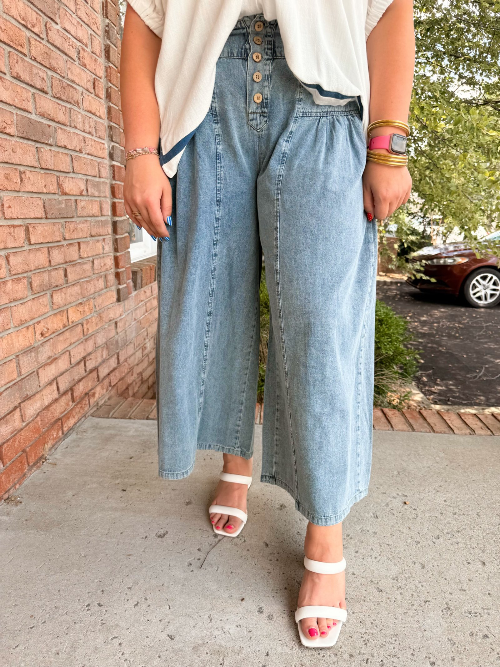 Coastal Comfort Culottes-210 Denim-Simply Stylish boutique-Simply Stylish Boutique | Women’s & Kid’s Fashion | Paducah, KY