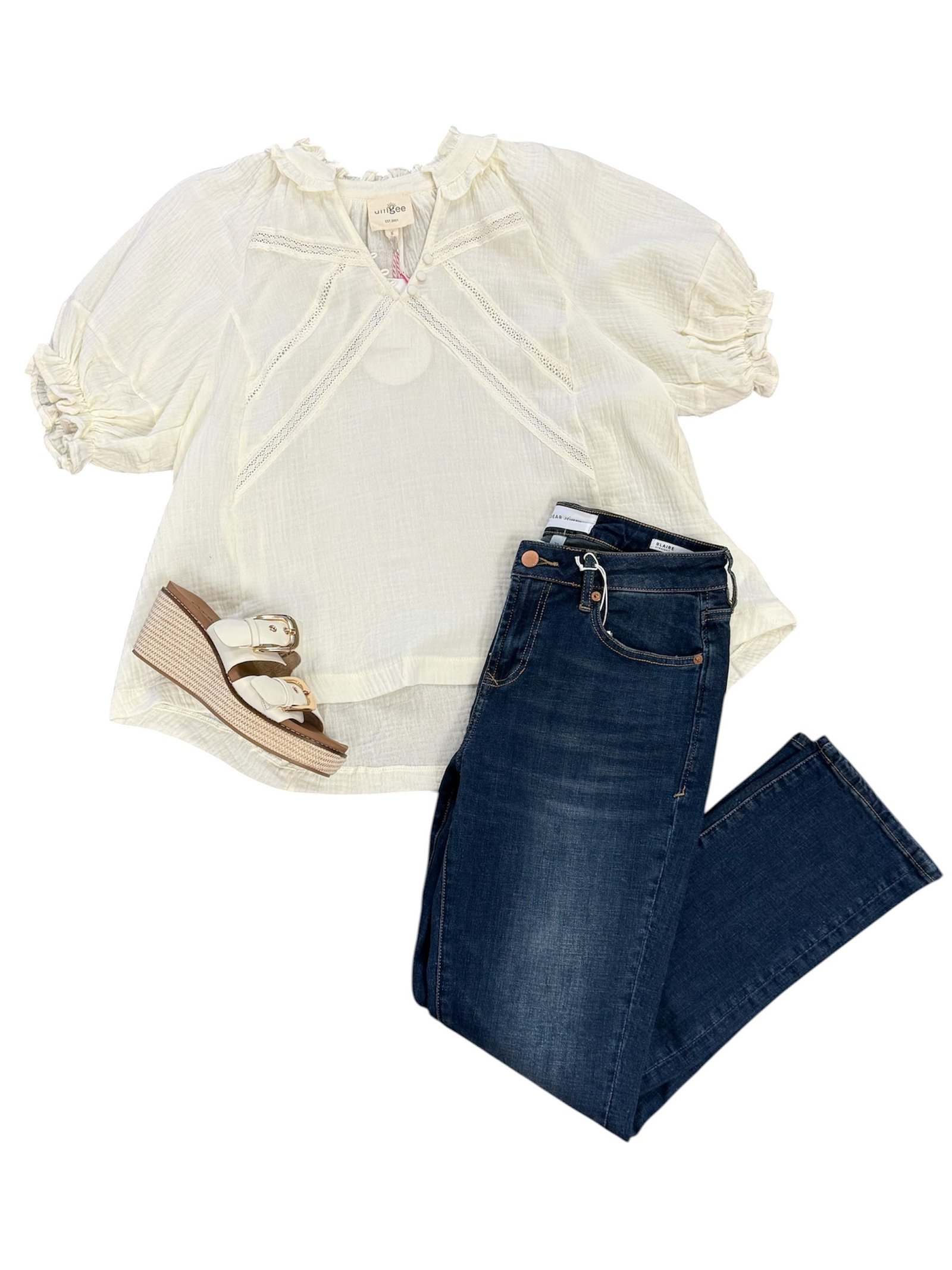 Timeless Puff Sleeve Top-130 Dressy Tops & Blouses-Simply Stylish Boutique-Simply Stylish Boutique | Women’s & Kid’s Fashion | Paducah, KY