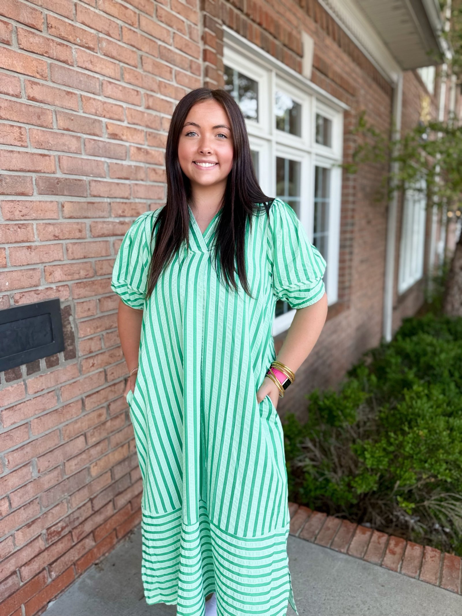 Savannah Stripe Midi Dress-310 Dresses-Simply Stylish boutique-Simply Stylish Boutique | Women’s & Kid’s Fashion | Paducah, KY