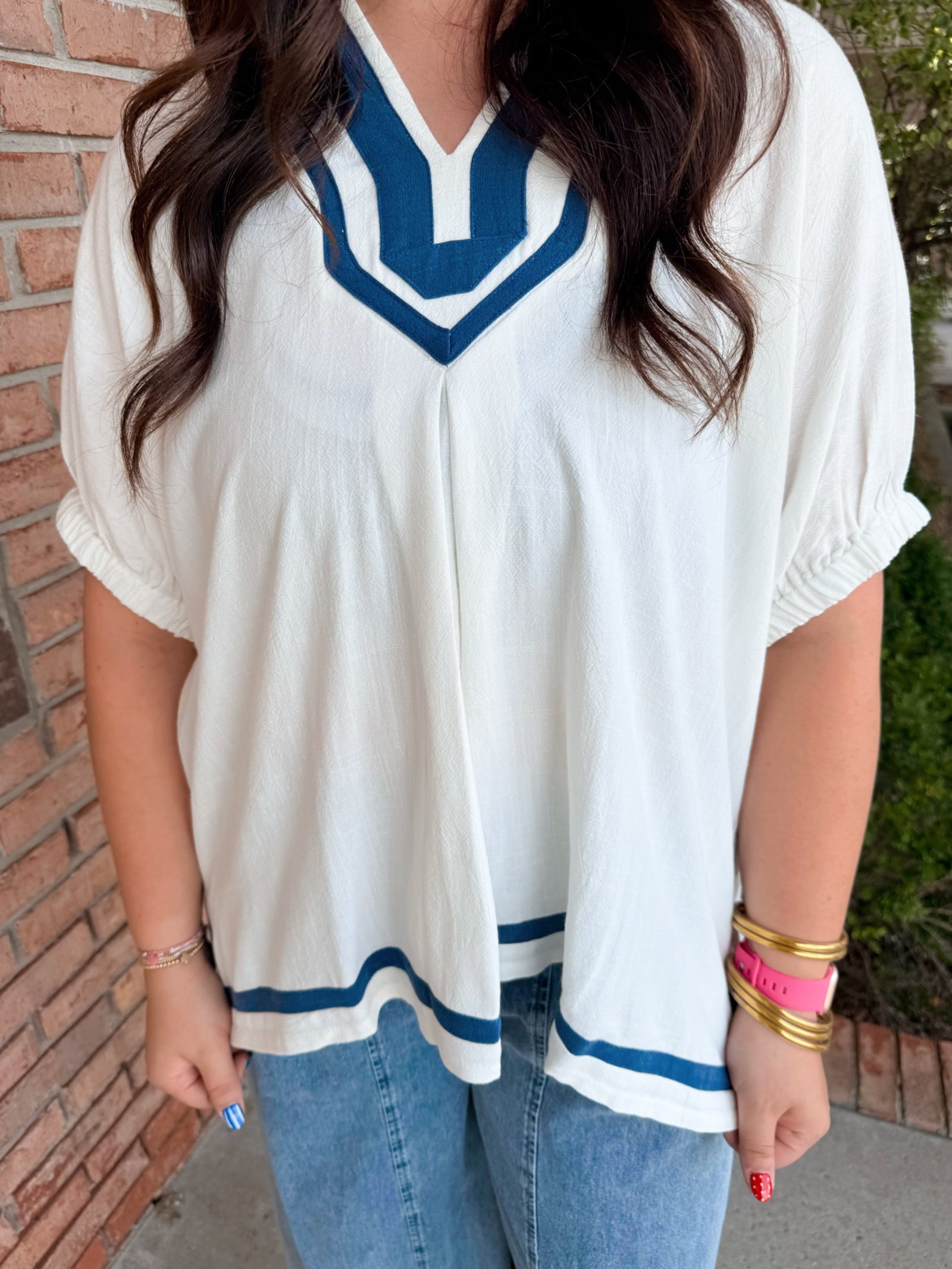 Seaside Stroll Blouse-130 Dressy Tops & Blouses-Simply Stylish boutique-Simply Stylish Boutique | Women’s & Kid’s Fashion | Paducah, KY