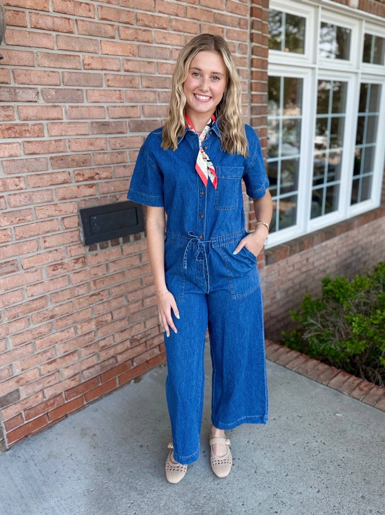 Elsie Denim Jumpsuit-320 Jumpers/Rompers-Simply Stylish Boutique-Simply Stylish Boutique | Women’s & Kid’s Fashion | Paducah, KY