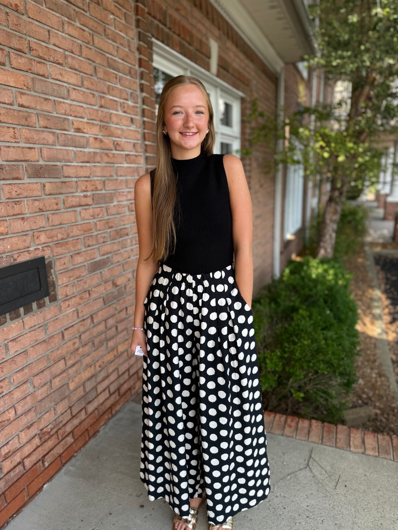 Chic In Dots Pants-230 Pants-Simply Stylish boutique-Simply Stylish Boutique | Women’s & Kid’s Fashion | Paducah, KY
