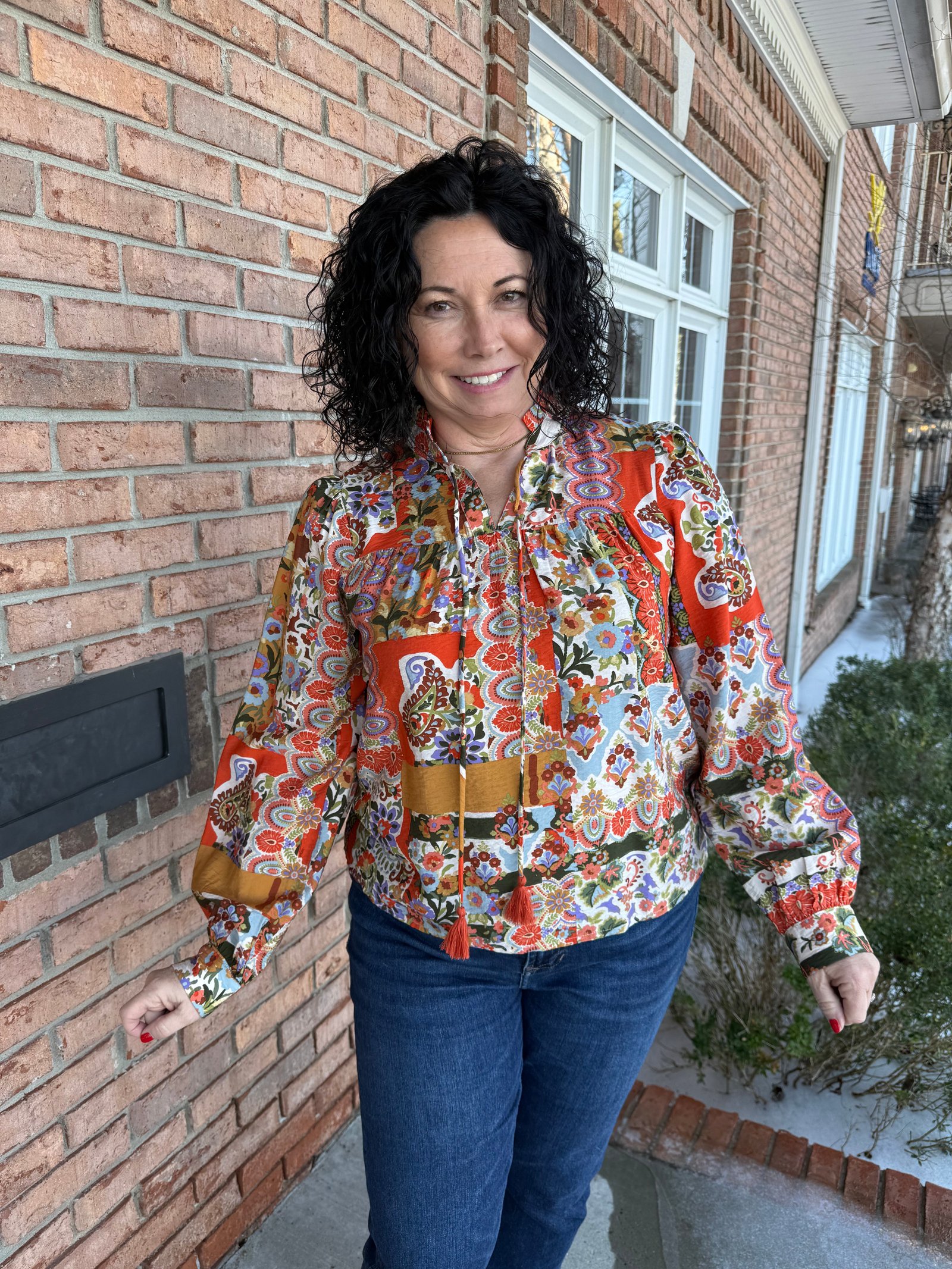 Amber Trails Tassel Top-130 Dressy Tops & Blouses-Simply Stylish Boutique-Simply Stylish Boutique | Women’s & Kid’s Fashion | Paducah, KY