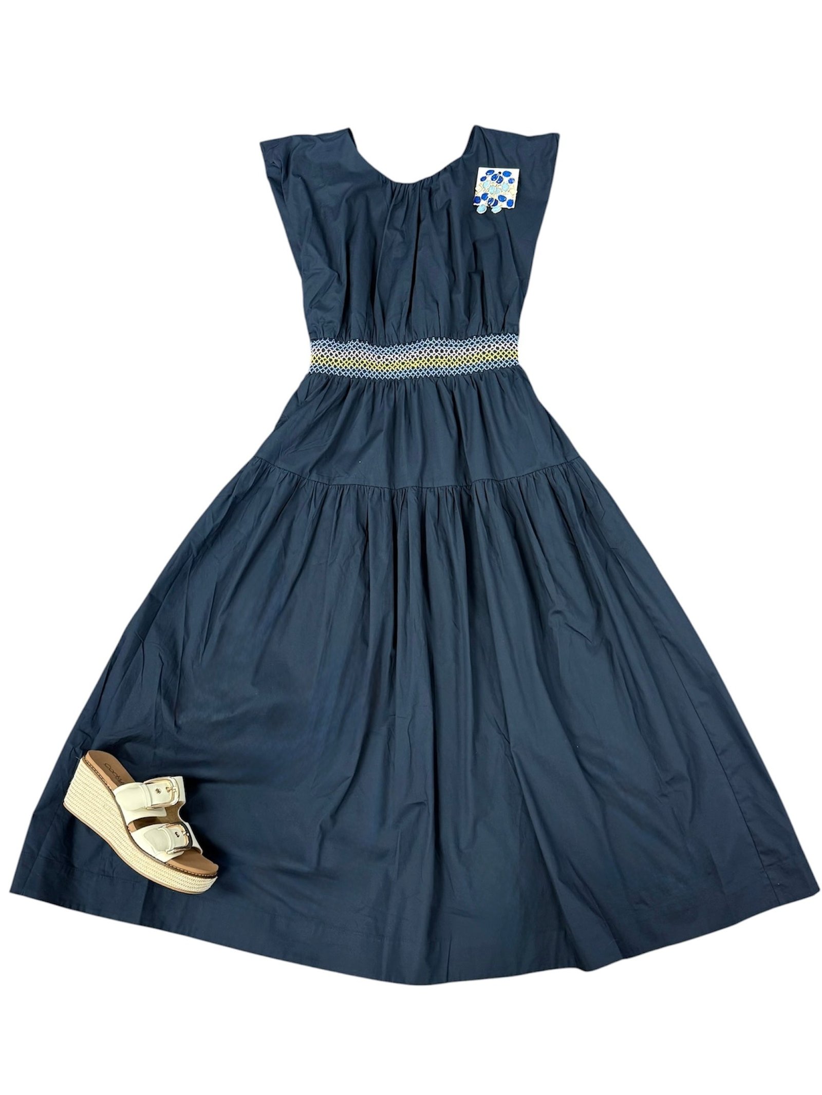 Stitched Charm Midi Dress-310 Dresses-Simply Stylish Boutique-Simply Stylish Boutique | Women’s & Kid’s Fashion | Paducah, KY