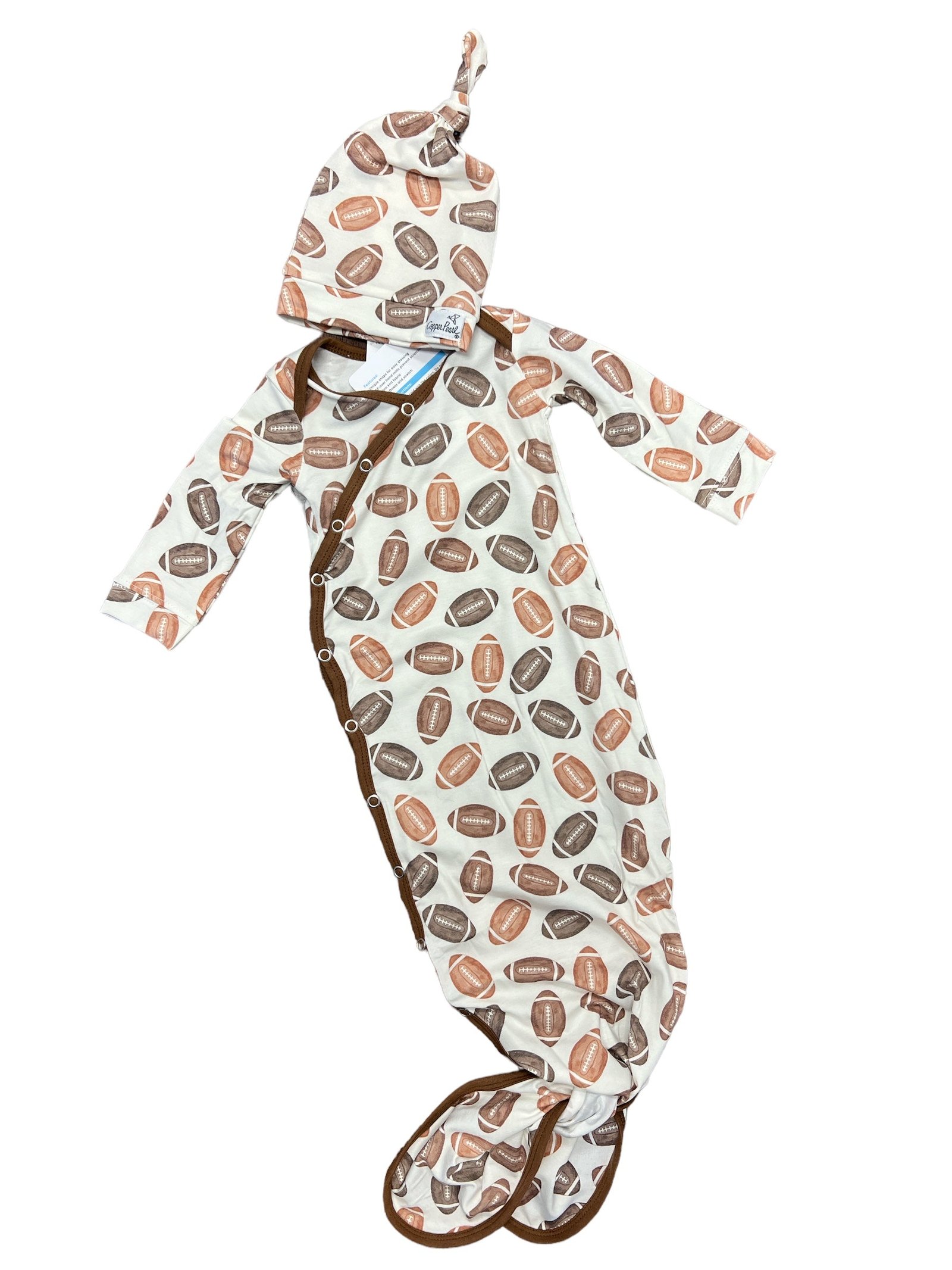 Blitz Newborn Knotted Gown-520 Baby & Kids Gifts-Simply Stylish Boutique-Simply Stylish Boutique | Women’s & Kid’s Fashion | Paducah, KY