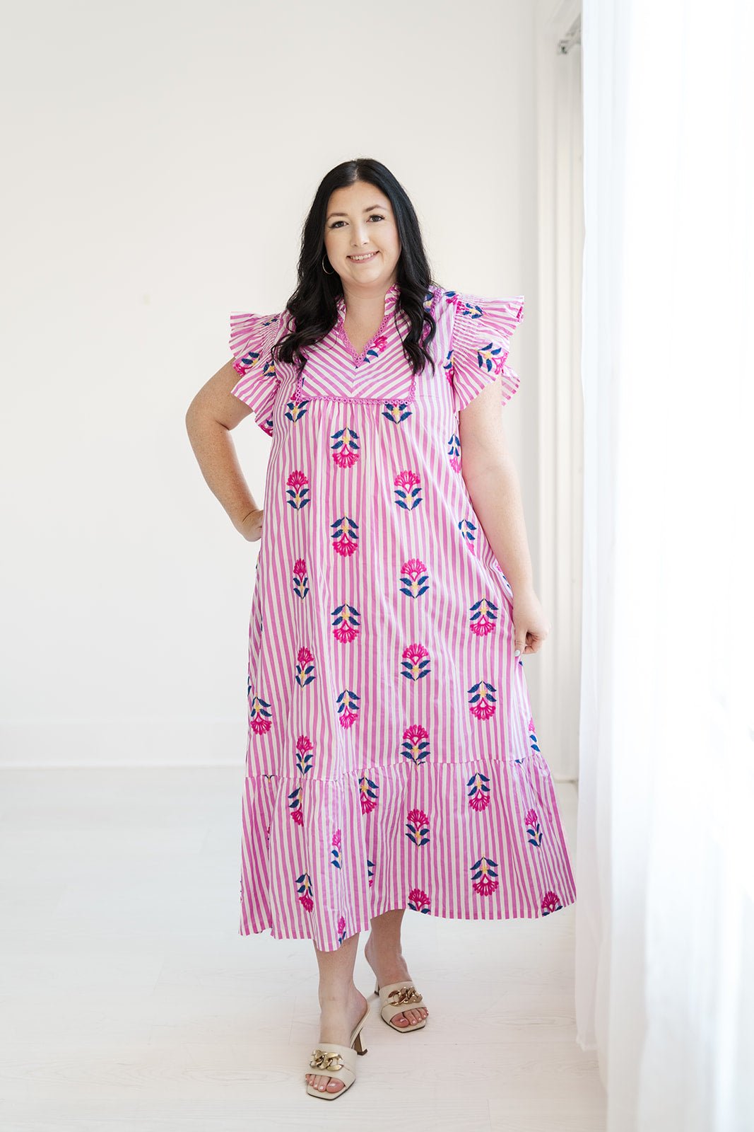 Petal & Stripe Flutter Dress-310 Dresses-Simply Stylish Boutique-Simply Stylish Boutique | Women’s & Kid’s Fashion | Paducah, KY