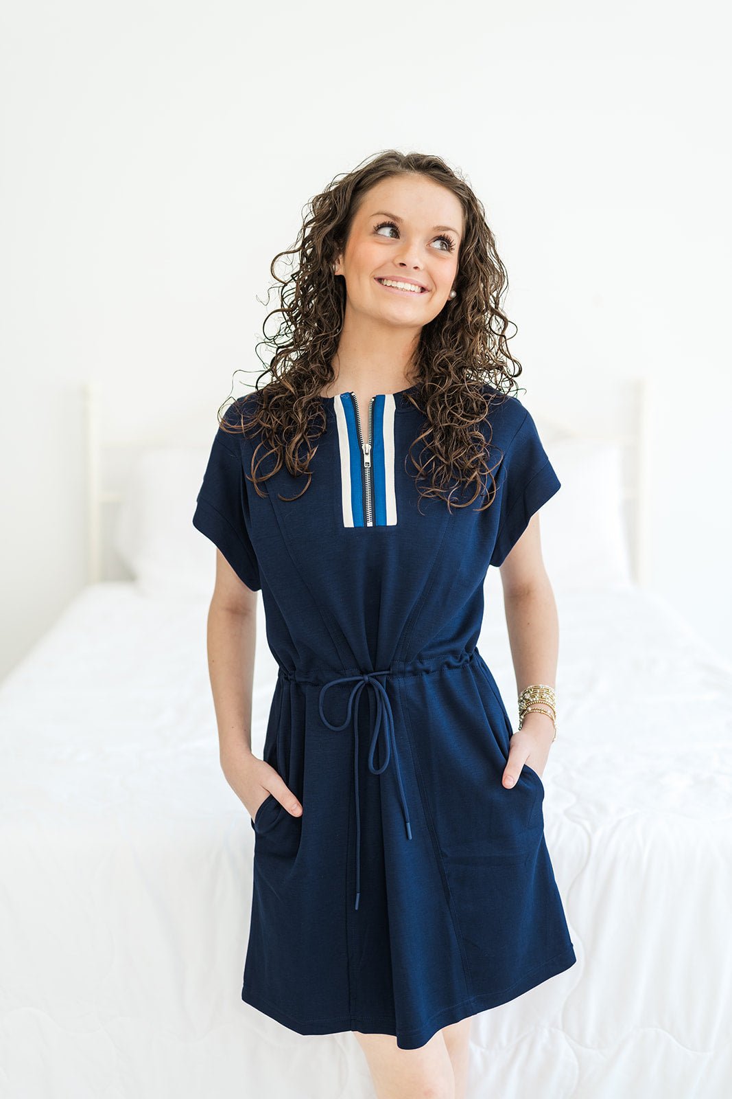 Sporty Chic Knit Dress-310 Dresses-Simply Stylish Boutique-Simply Stylish Boutique | Women’s & Kid’s Fashion | Paducah, KY