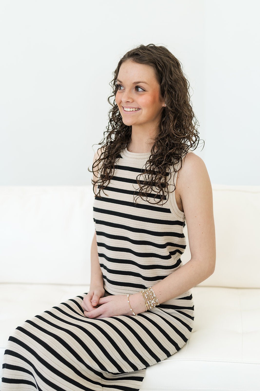 Emori Striped Muscle Tank-220 Skirts/Shorts-Simply Stylish Boutique-Simply Stylish Boutique | Women’s & Kid’s Fashion | Paducah, KY