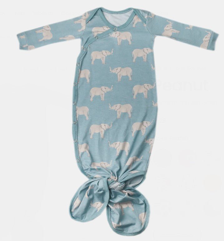 Peanut Newborn Knotted Gown-520 Baby & Kids Gifts-Simply Stylish Boutique-Simply Stylish Boutique | Women’s & Kid’s Fashion | Paducah, KY